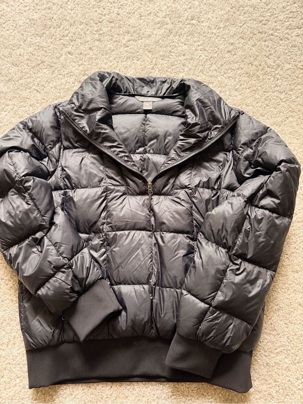 Eddie Bauer Black Quilted Puffer Jacket